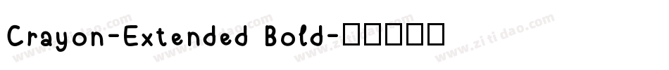 Crayon-Extended Bold字体转换